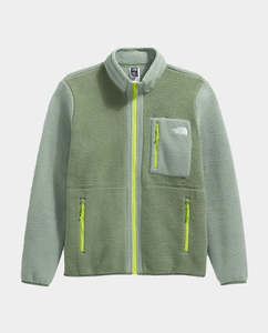 The North Face - Men's Yumiori Full Zip Fleece - Bark Mist/Slate Moss/Fizz Lime