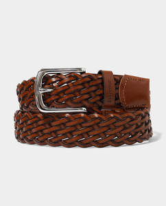 Butter Goods - Leather Braided Belt - Brown