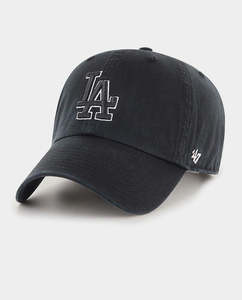47 Brand - LA Dodgers Base Runner Clean Up Hat - Black/Outline
