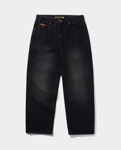 Pants Joggers: Butter Goods - Relaxed Denim Jeans - Flat Black
