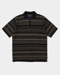 Thisisneverthat - Striped SS Knit Polo - Black