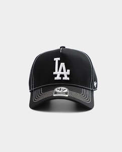 Hats: 47 Brand - MVP DT Los Angeles Dodgers Hat - Black/White