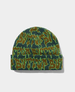 Butter Goods - Throw Beanie - Forest/Lime