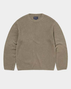 Jerseys: Thisisneverthat - Loose Gauge Knit Crewneck - Light Brown