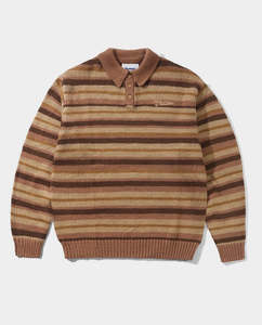 Butter Goods - Ombre Stripe Knit Sweater - Chocolate