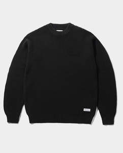 Butter Goods - Distressed Waffle Knit Sweater - Black