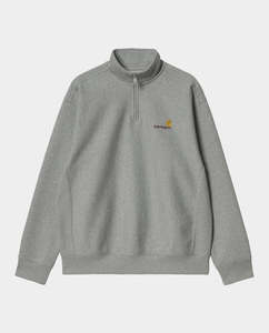 Carhartt WIP - Half Zip American Script Sweat - Grey Heather