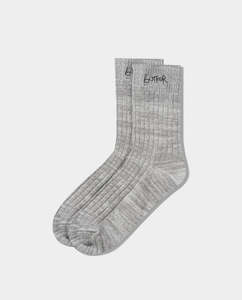 Socks: Butter Goods - Mid-Cut Socks - Ash
