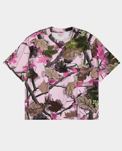 Short Sleeve Tees: Checks Downtown - Native Camo T-Shirt - Pink