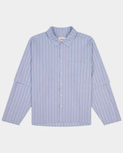 Checks Downtown - Layered Shirt - Blue Stripe