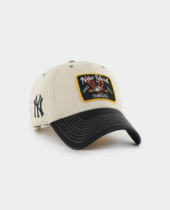 Hats: 47 Brand - Clean Up Keepsake New York Yankees Hat - Natural/Black
