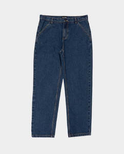 Pants Joggers: Passport - Workers Club Straight Leg Jean - Washed Dark Indigo