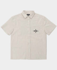 Shirts: Passport - Gauntlets Workers Short-Sleeve Shirt - Off White