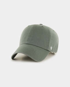 Hats: 47 Brand - Clean Up Flat Blank Hat - Moss
