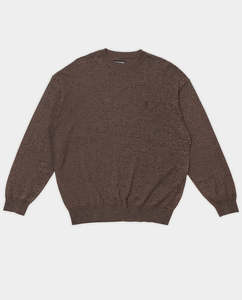 Jerseys: Passport - Heather Knit Sweater - Brown