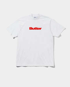 Short Sleeve Tees: Butter Goods - Stencil Logo T-Shirt - White