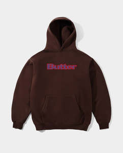 Butter Goods - Ripstop Logo Applique Hoodie - Dark Brown