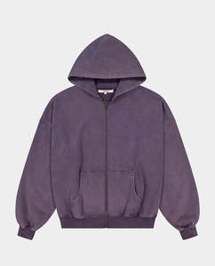 Hoodies: Checks Downtown - Lark Zip Hoodie - Purple