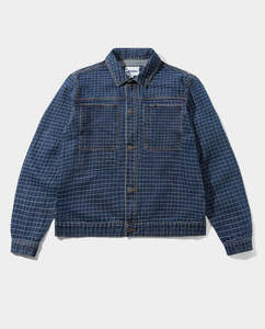 Jackets: Butter Goods - Grid Denim Jacket - Indigo