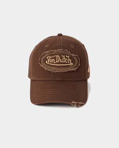 Von Dutch - Oval Distressed Dad Cap - Brown