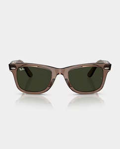 Sale: Ray-Ban - Wayfarer - Transparent Light Brown with Crystal Green Lens