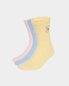 Socks: Adidas - Care Bear Crew Socks 3-Pack - Clear Pink/Clear Sky/Almost Yellow