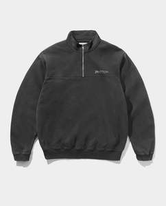 Butter Goods - Panel 1/4 Zip Sweater - Washed Black