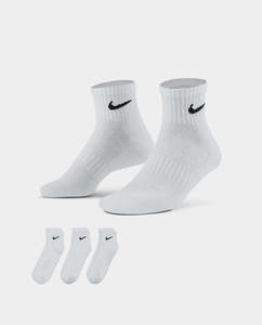 Nike - Everyday Cushioned Ankle Socks 3-Pack - White