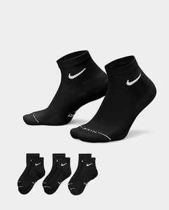 Nike - Everyday Elevated Ankle Socks 3-Pair - Black