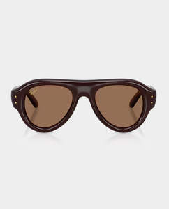 Ray-Ban - Aviator Puffer - Transparent Dark Brown with Dark Brown Lens