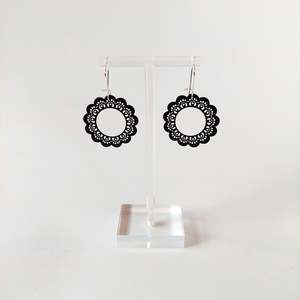 Laser Cut Earrings: Doily Earrings