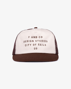 09 Cap - Trucker - Off White/Brown