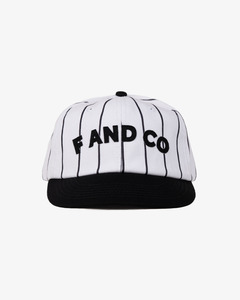 New Releases: Letter Ball Cap - Short Brim 6 Panel - Off White/Black Pinstripe