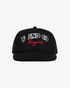 Origins Cap - Short Brim 5 Panel - Black