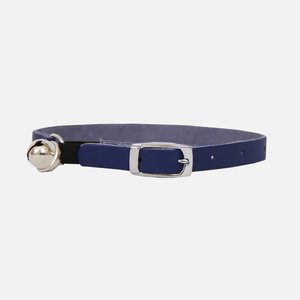 Cat: Leather Cat Collar - Classic Blue