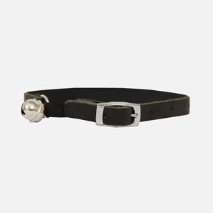 Leather Cat Collar - Biker Black