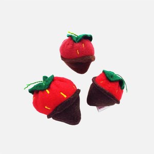 Cat Toys: Organic Catnip Toy - Chocolate Dipped Strawberry