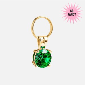 Cat Collars Charms: Cat Collar Charm - Emerald Gem