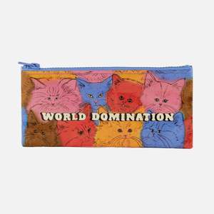 Cat Themed Accessories: Cat Pencil Case - World Domination