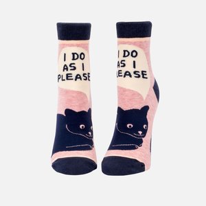 Cat Themed Accessories: Cat Socks - I Do As I Please - Women's
