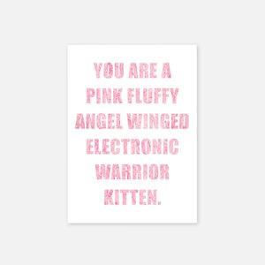 Cat Greeting Card - Warrior Kitten