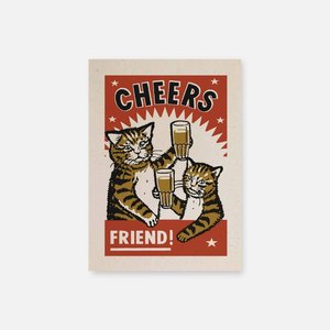 Cat Cards: Cat Greeting Card - Cheers
