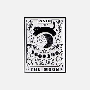 Enamel Cat Pin - The Moon