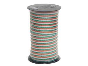 Wire Tape Cable: Tape 12mm 6 strand 200M roll Green/Orange NZ