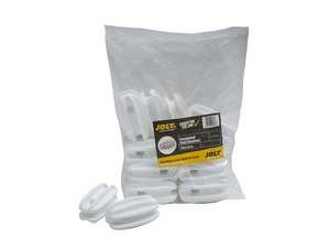 Electric: White End Strain Insulator - 10 Pack