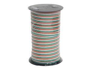 Wire Tape Cable: Tape 12mm 6 strand 200M roll Green/Orange NZ