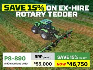 Samasz Save 10 On New Season Pricing: SaMASZ P8-890 Rotary Tedder - EX HIRE UNIT