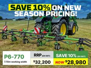 Samasz Save 10 On New Season Pricing: SaMASZ P6-770 Rotary Tedder