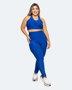 Blue High-Waisted Scrunch Booty Leggings