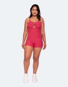 Jumpsuits: Amelia Pink Shorts Jumpsuit